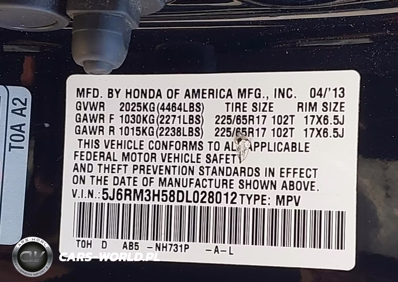 2013 Honda Cr-V Ex VIN:5J6RM3H58DL028012 - 9