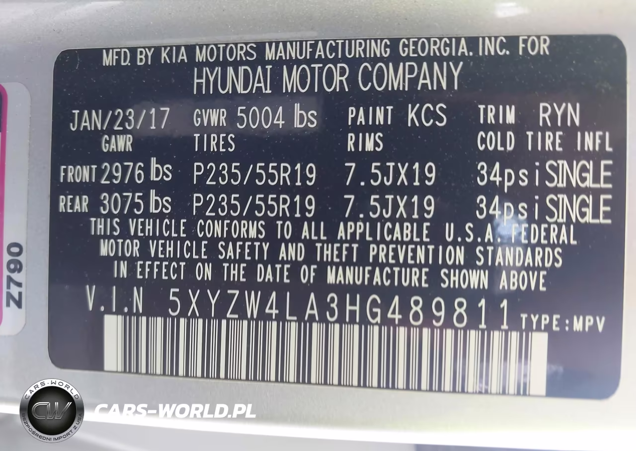 2017 Hyundai Santa Fe Sport 2.0T Ultimate VIN:5XYZW4LA3HG489811 - 9