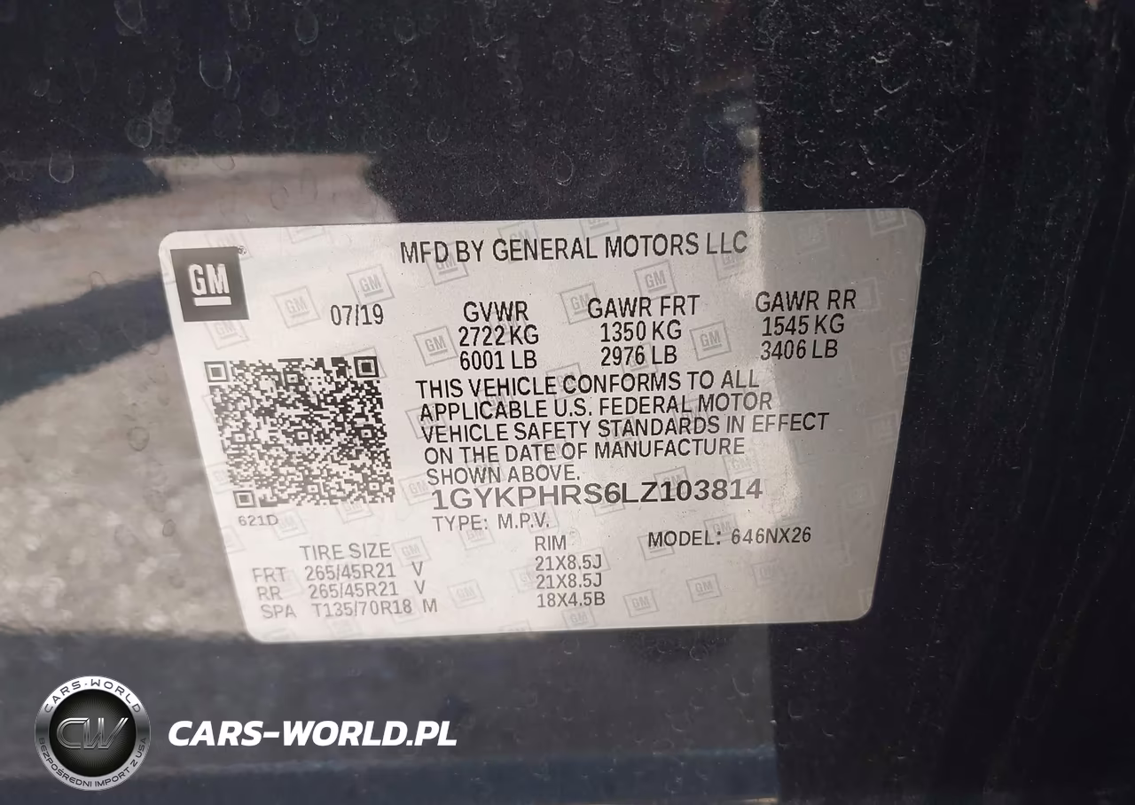 2020 Cadillac Xt6 Awd Sport VIN:1GYKPHRS6LZ103814 - 9