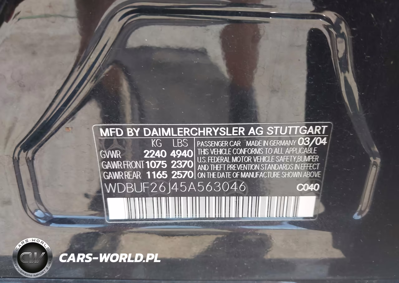 2005 Mercedes-Benz E 320 Cdi VIN:WDBUF26J45A563046 - 9