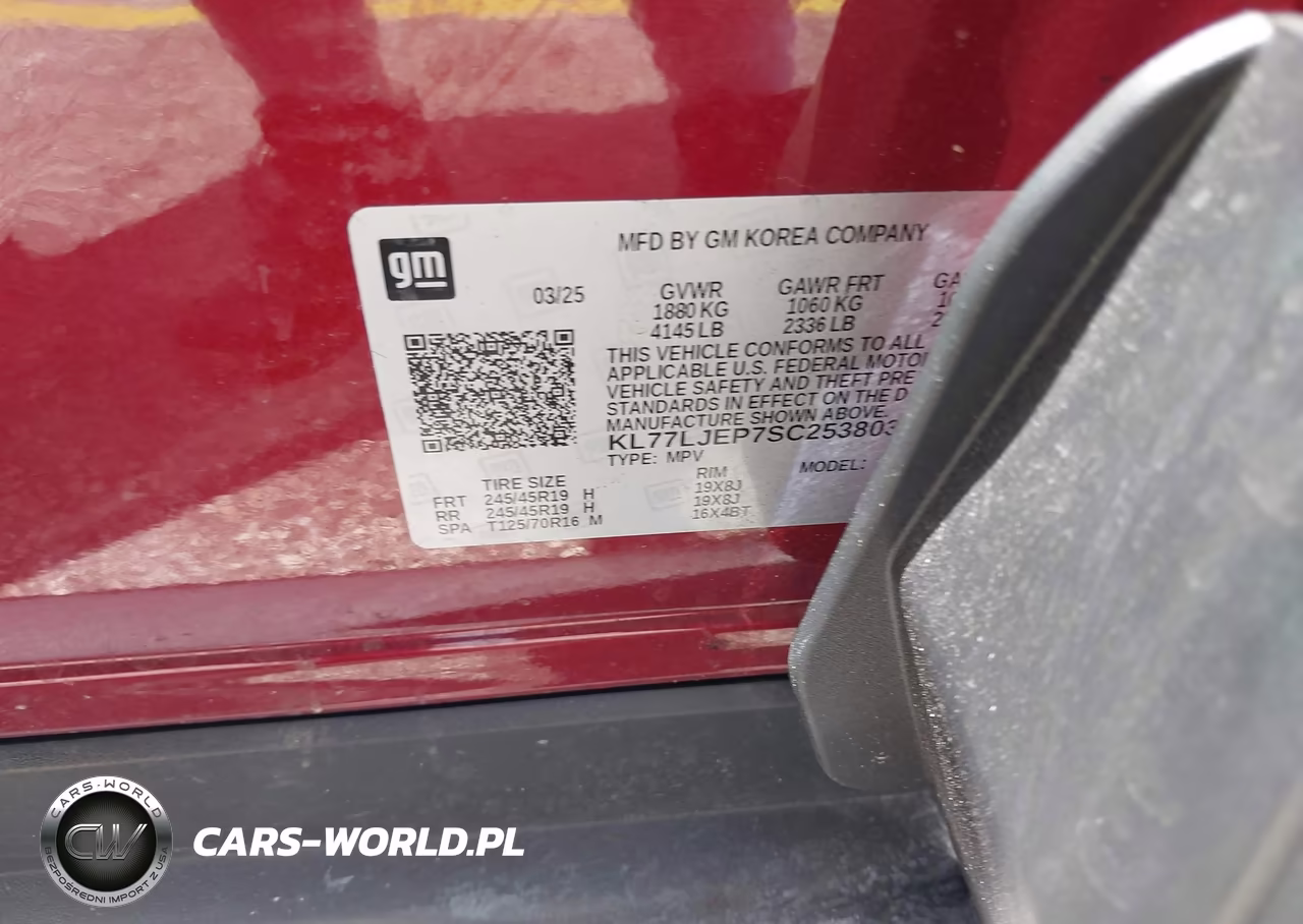 2025 Chevrolet Trax 2Rs VIN:KL77LJEP7SC253803 - 9