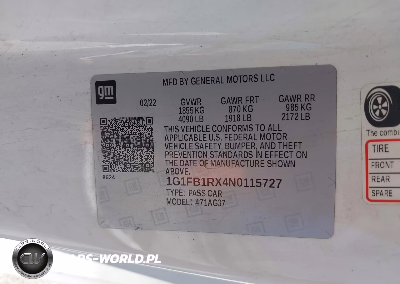 2022 Chevrolet Camaro Rwd 1Lt VIN:1G1FB1RX4N0115727 - 9