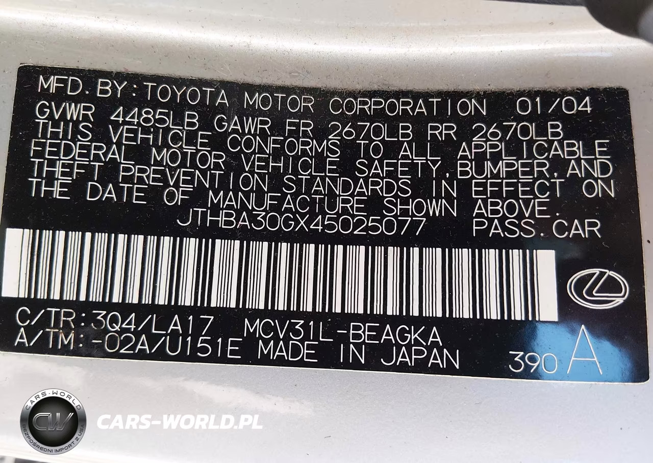 2004 Lexus Es 330 VIN:JTHBA30GX45025077 - 9