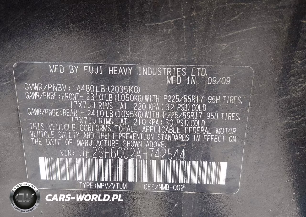 2010 Subaru Forester 2.5X Premium VIN:JF2SH6CC2AH742544 - 9