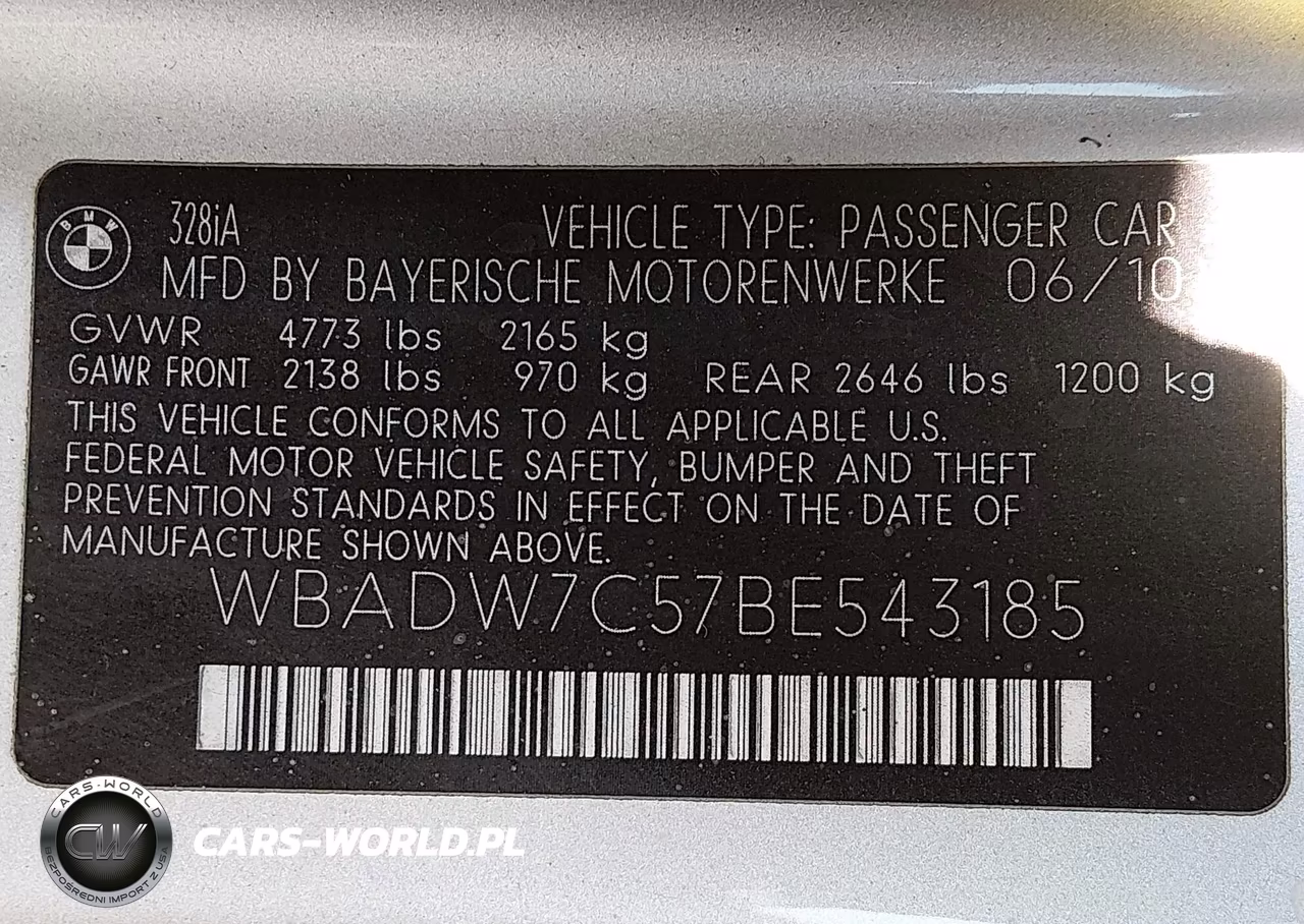 2011 BMW 328I VIN:WBADW7C57BE543185 - 9