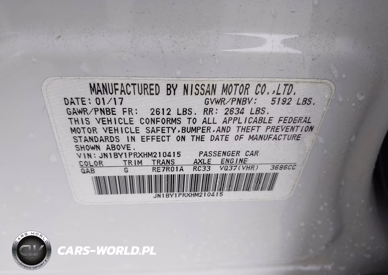 2017 Infiniti Q70L 3.7X VIN:JN1BY1PRXHM210415 - 9