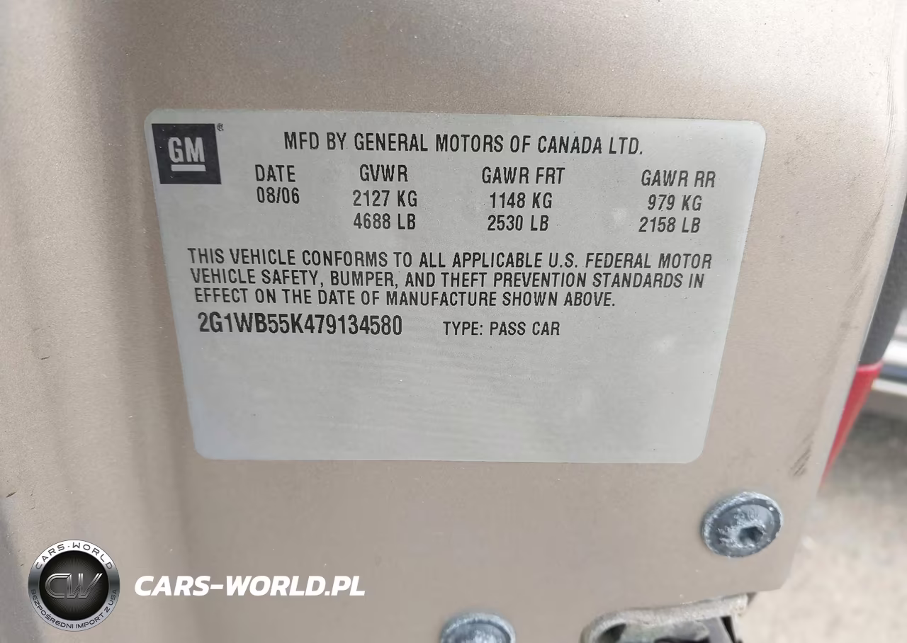 2007 Chevrolet Impala Ls VIN:2G1WB55K479134580 - 9