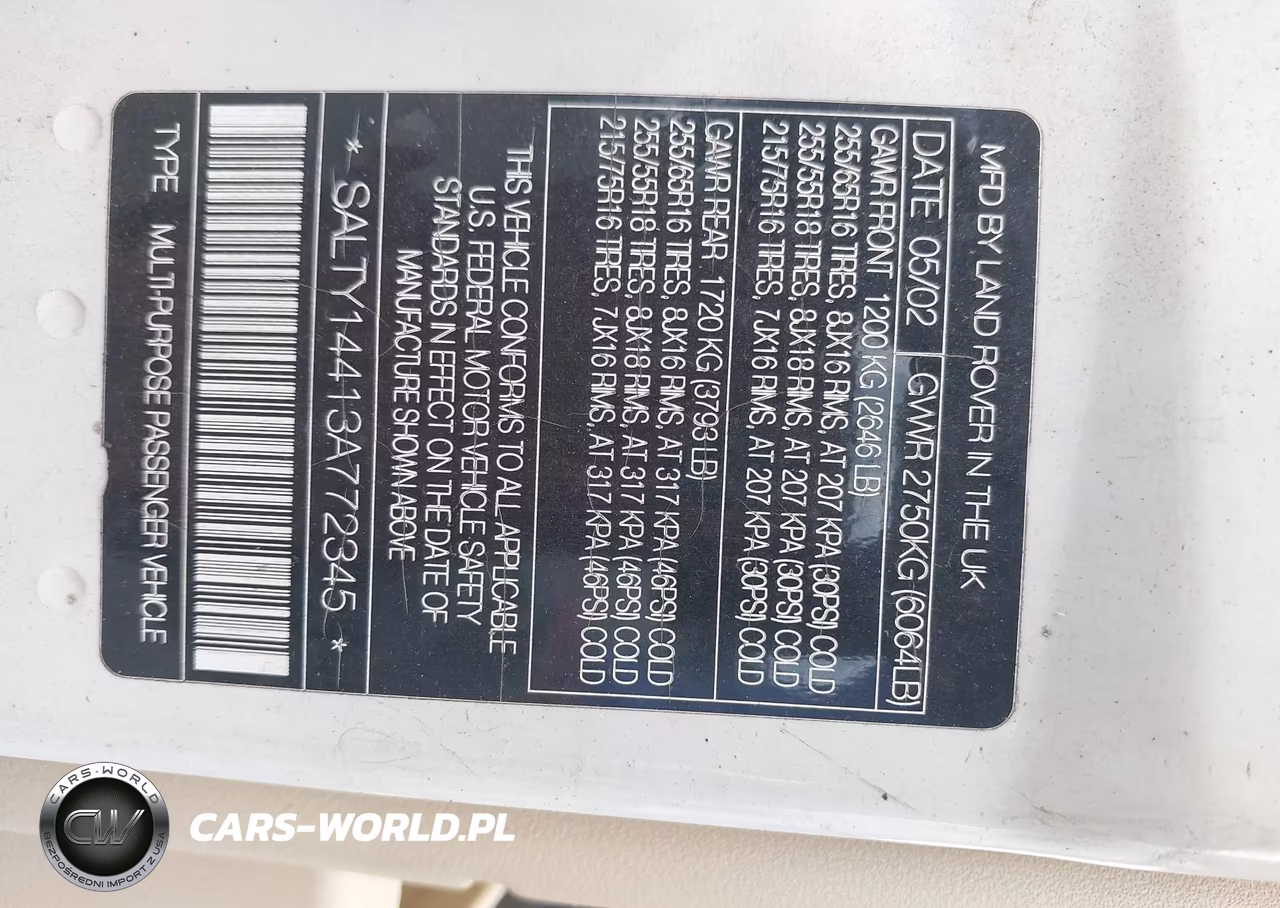 2003 Land Rover Discovery Se VIN:SALTY14413A772345 - 9