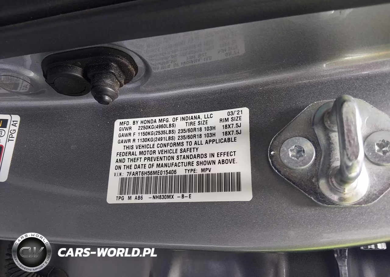 2021 Honda Cr-V Hybrid Ex VIN:7FART6H56ME015406 - 9