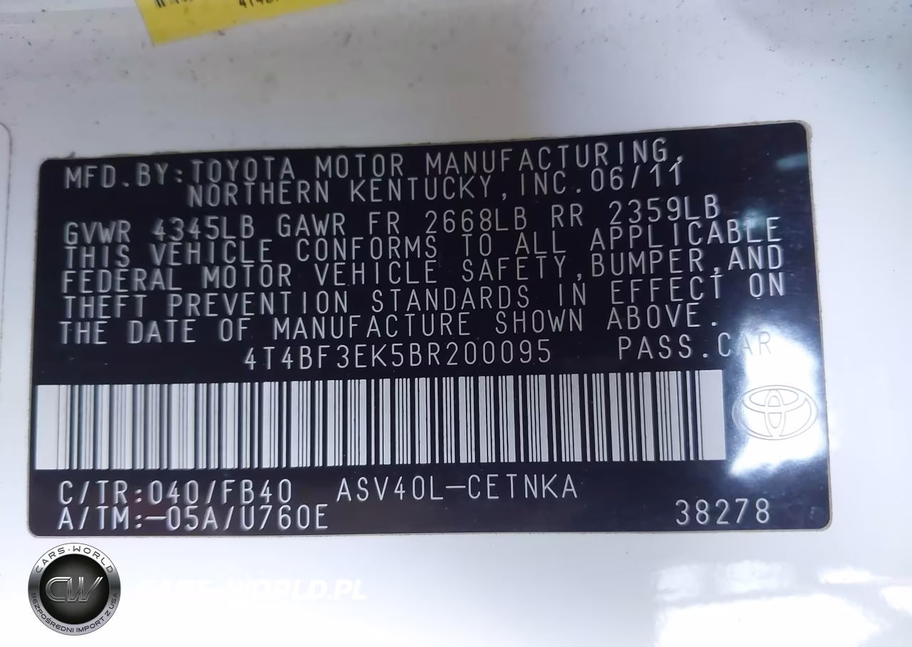 2011 Toyota Camry Le VIN:4T4BF3EK5BR200095 - 9
