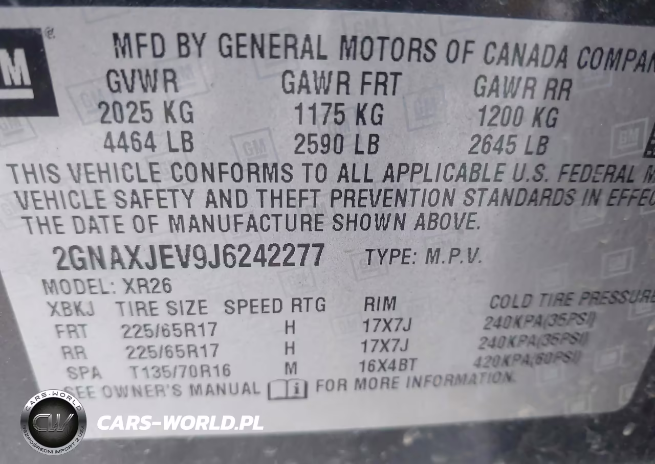 2018 Chevrolet Equinox Lt VIN:2GNAXJEV9J6242277 - 9