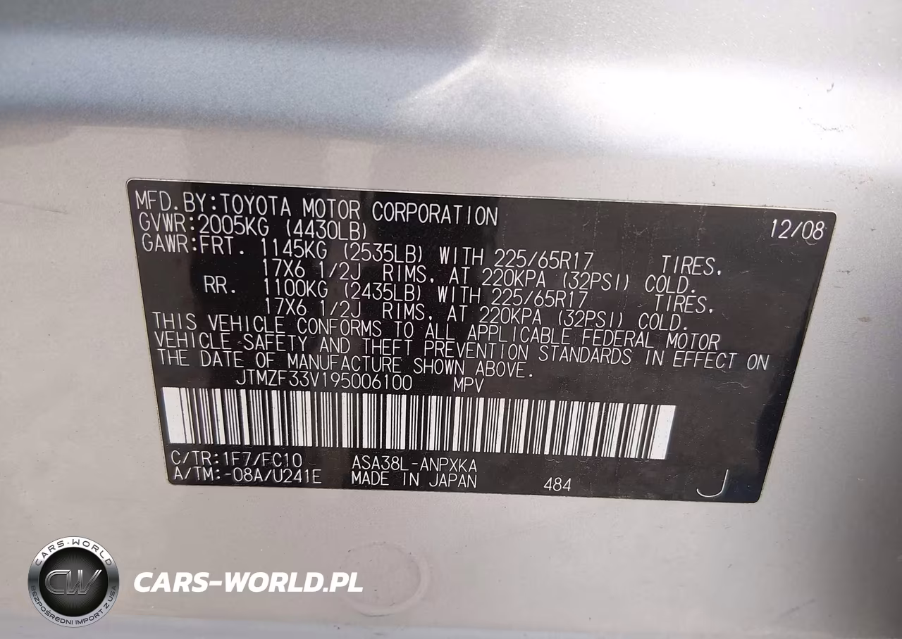 2009 Toyota Rav4 VIN:JTMZF33V195006100 - 9