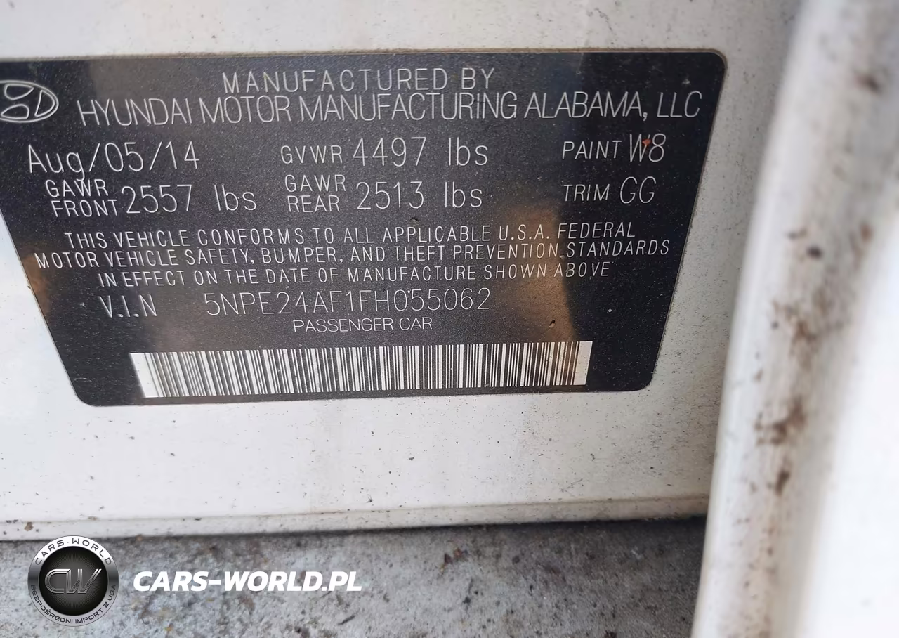 2015 Hyundai Sonata Se VIN:5NPE24AF1FH055062 - 9
