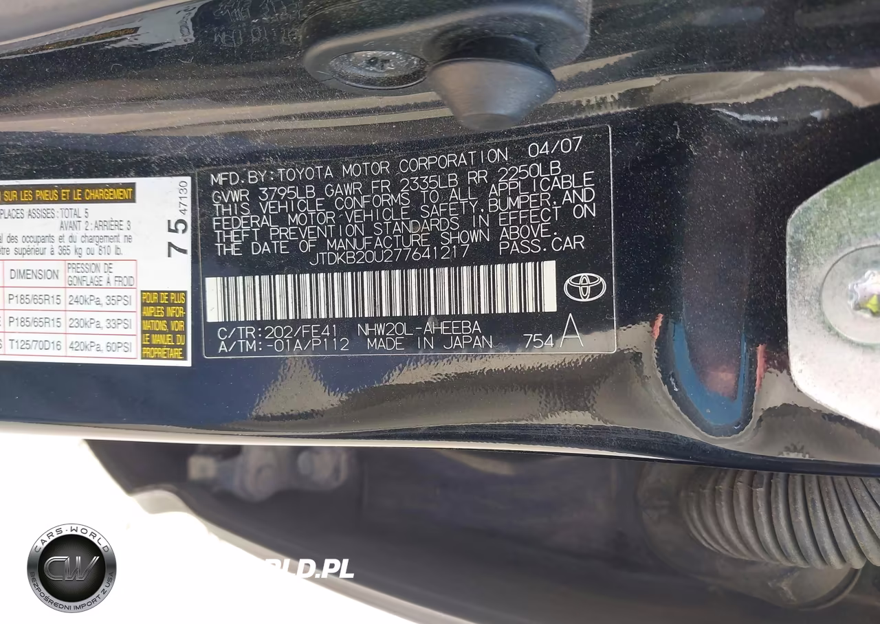 2007 Toyota Prius VIN:JTDKB20U277641217 - 9