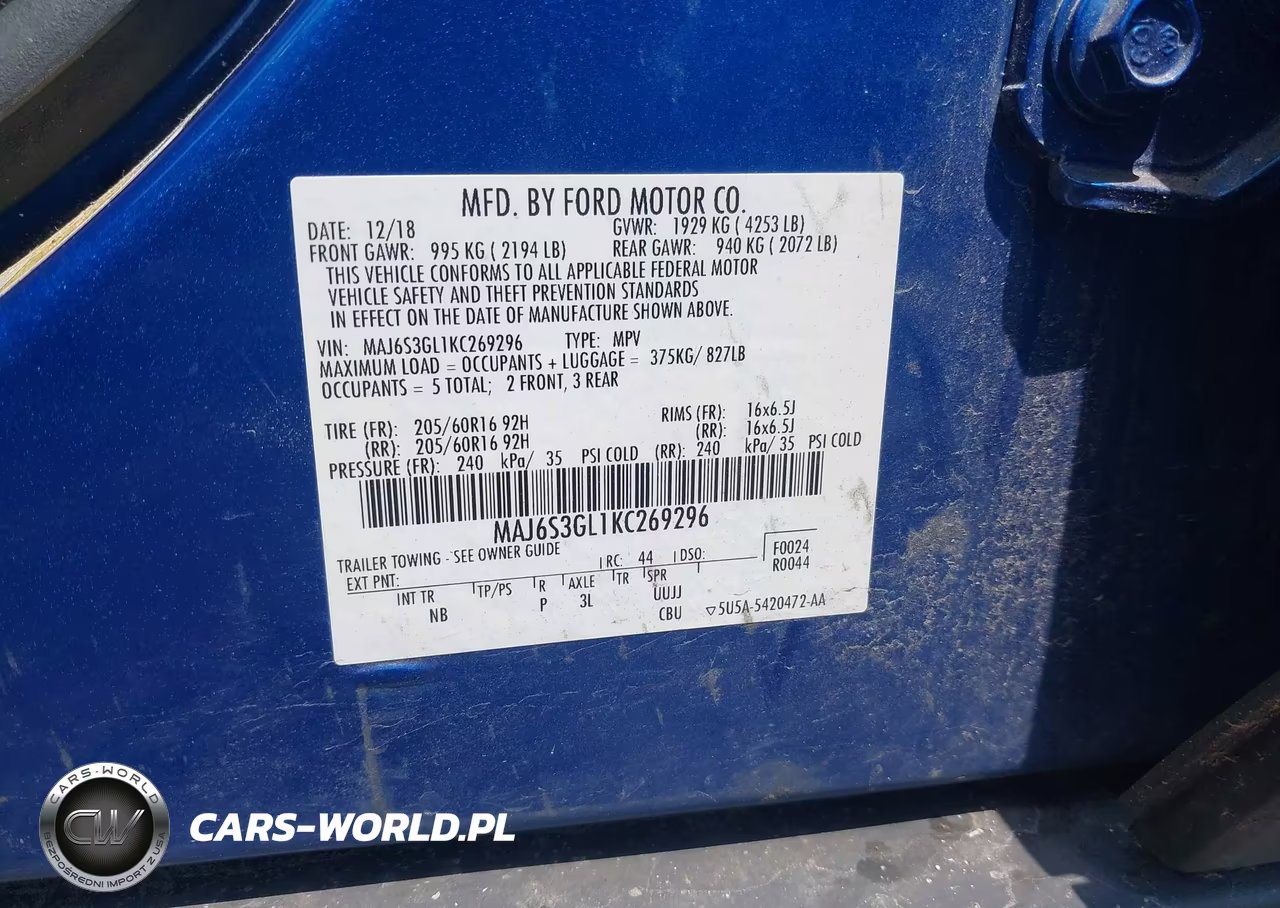 2019 Ford Ecosport Se VIN:MAJ6S3GL1KC269296 - 9