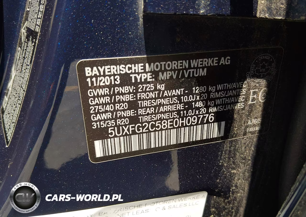 2014 BMW X6 VIN:5UXFG2C58E0H09776 - 9