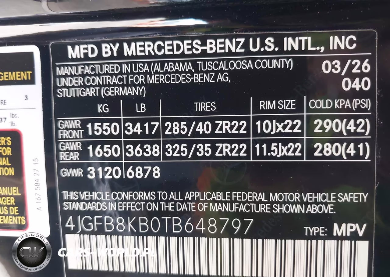 2026 Mercedes-Benz Amg Gle 63 S 4Matic+ VIN:4JGFB8KB0TB648797 - 9