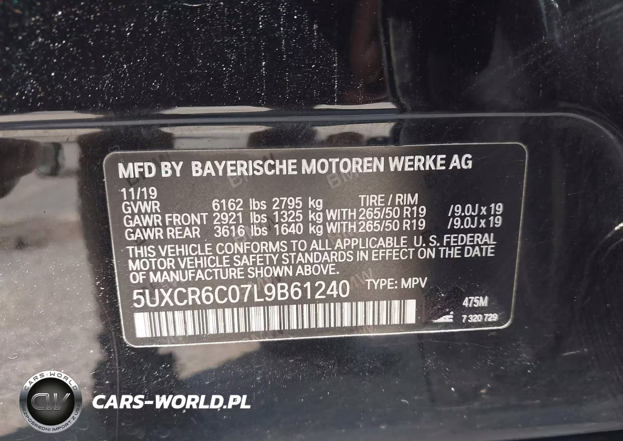 2020 BMW X5 xDrive40I VIN:5UXCR6C07L9B61240 - 9