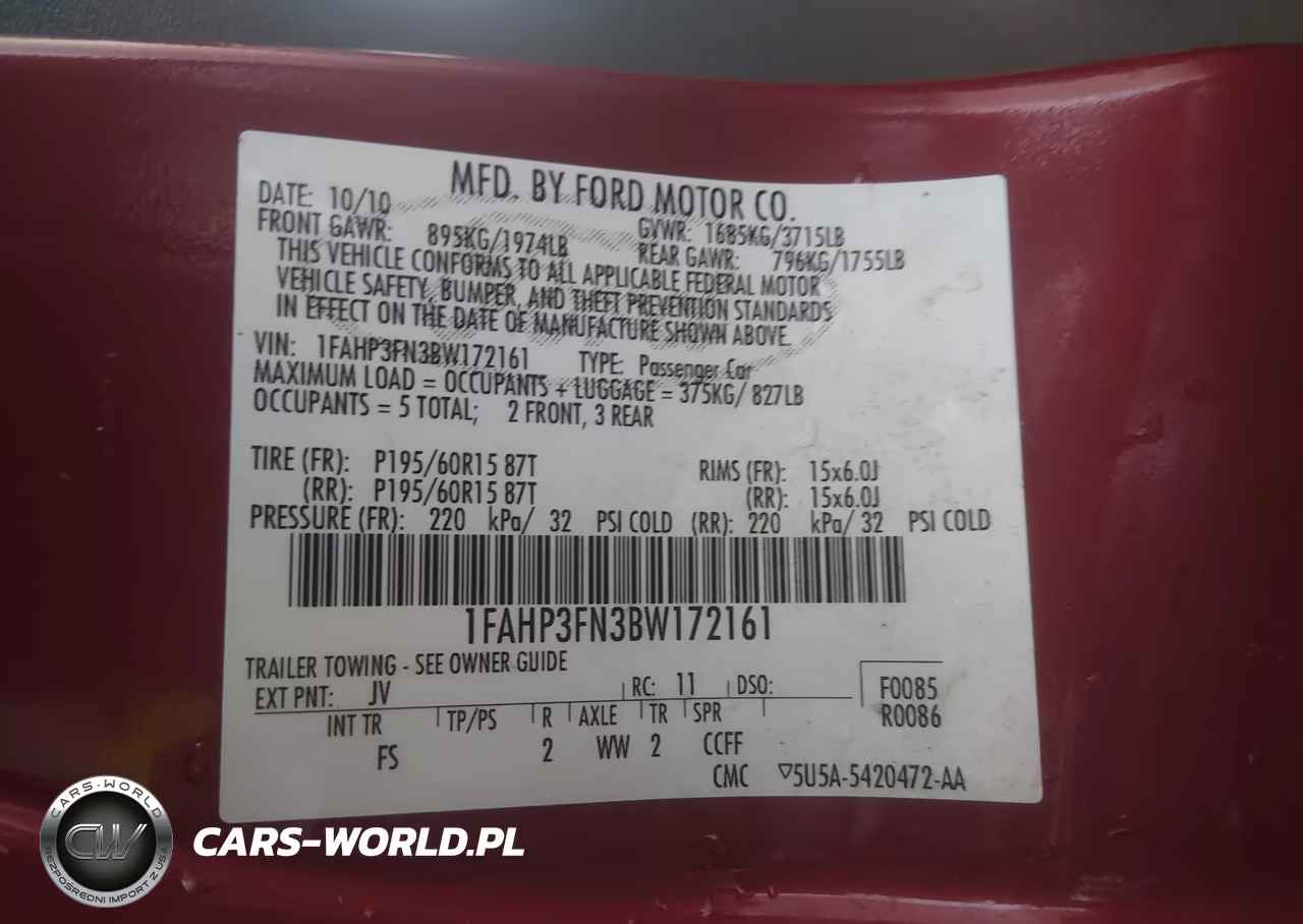 2011 Ford Focus Se VIN:1FAHP3FN3BW172161 - 9