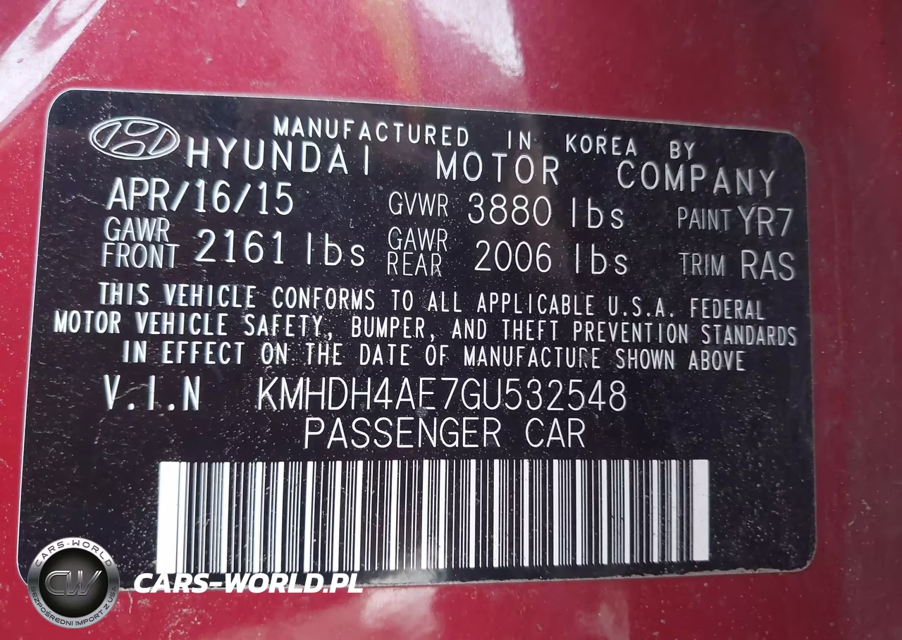 2016 Hyundai Elantra Se VIN:KMHDH4AE7GU532548 - 9