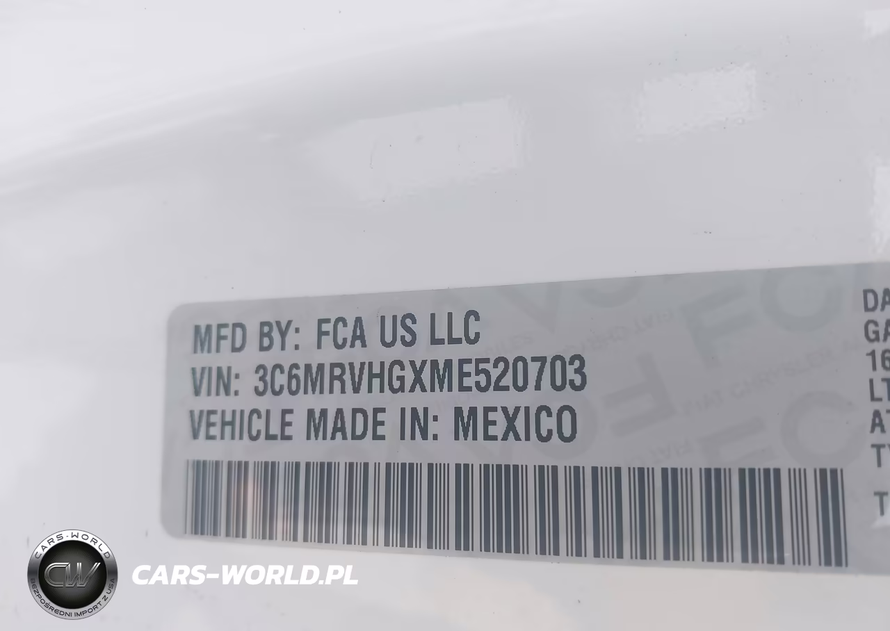 2021 Ram Promaster 3500 High Roof 159 Wb VIN:3C6MRVHGXME520703 - 9