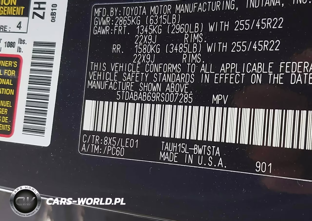 2024 Lexus Tx 500H F Sport Luxury VIN:5TDABAB69RS007285 - 9