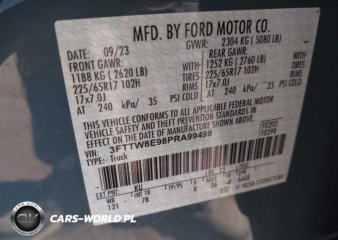 2023 Ford Maverick Xlt VIN:3FTTW8E98PRA99498 - 9