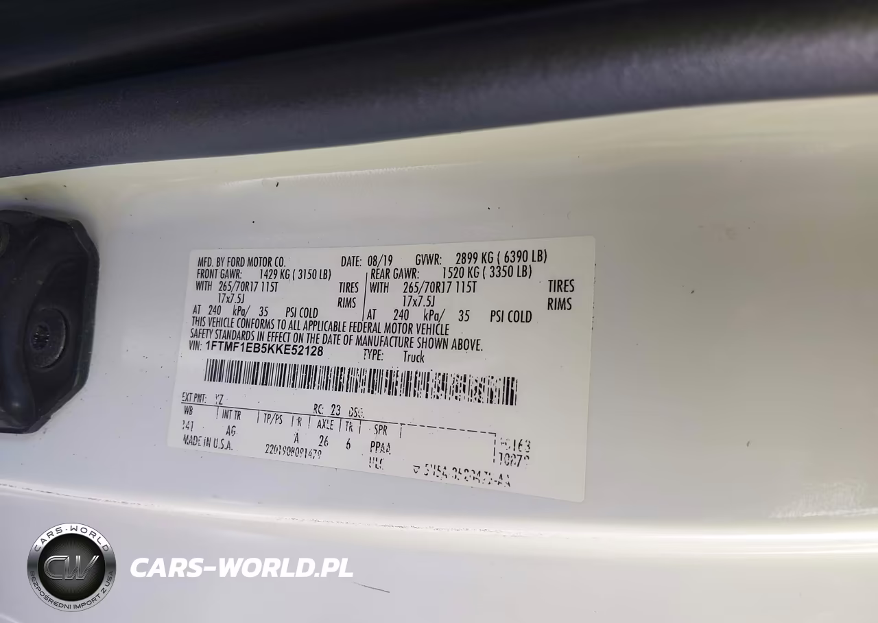 2019 Ford F-150 Xl VIN:1FTMF1EB5KKE52128 - 9