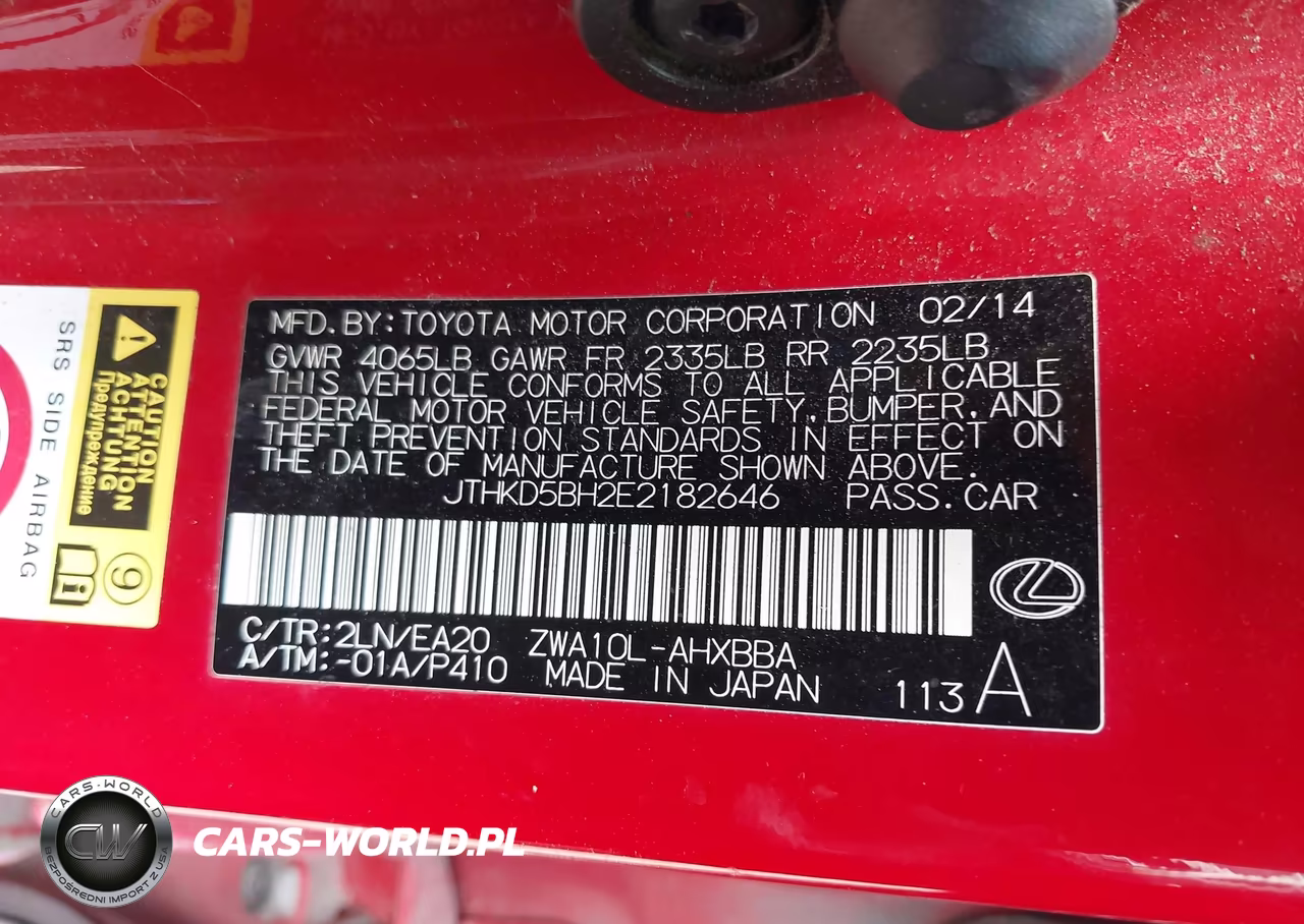 2014 Lexus Ct 200H VIN:JTHKD5BH2E2182646 - 9