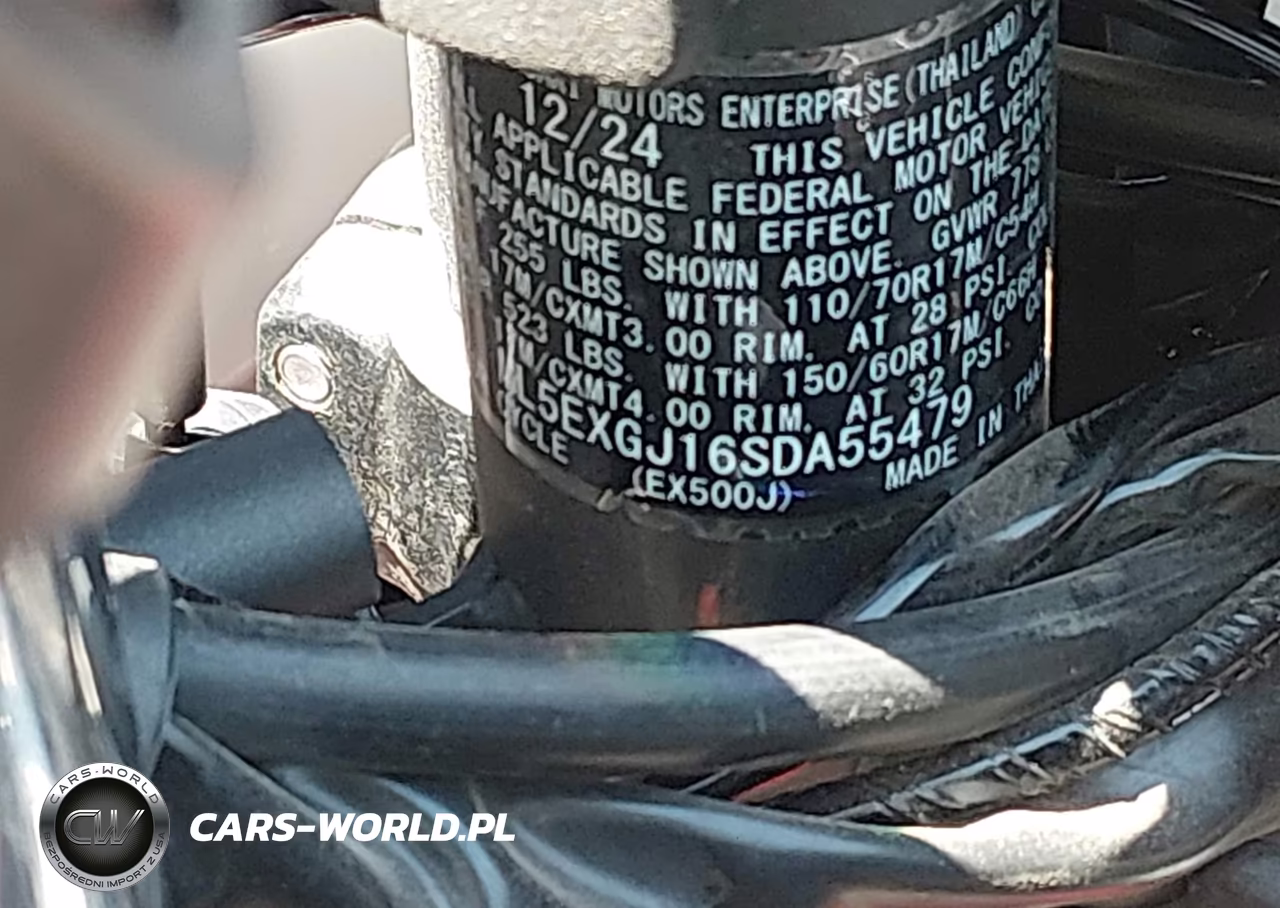 2025 Kawasaki Ex500 A-B VIN:ML5EXGJ16SDA55479 - 10