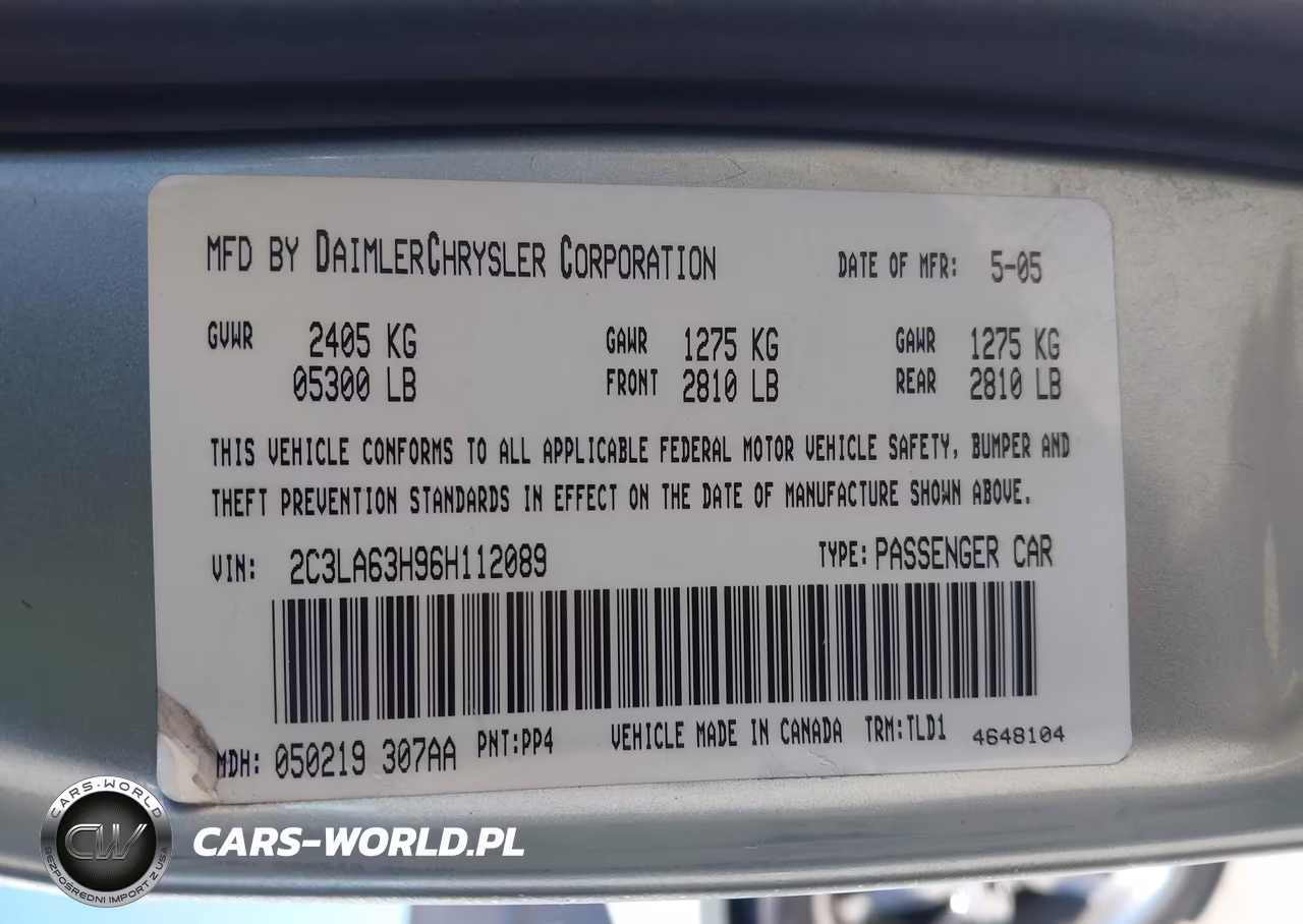 2006 Chrysler 300C VIN:2C3LA63H96H112089 - 9
