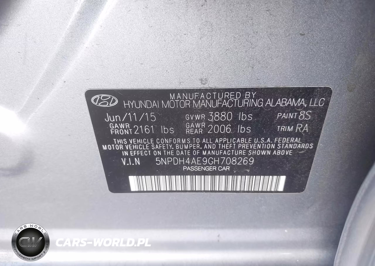 2016 Hyundai Elantra Se VIN:5NPDH4AE9GH708269 - 9