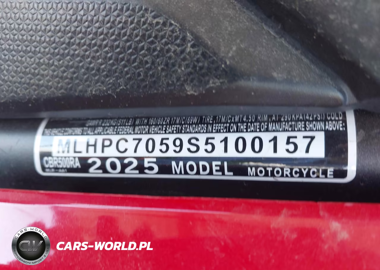 2025 Honda Cbr500 Ra VIN:MLHPC7059S5100157 - 10