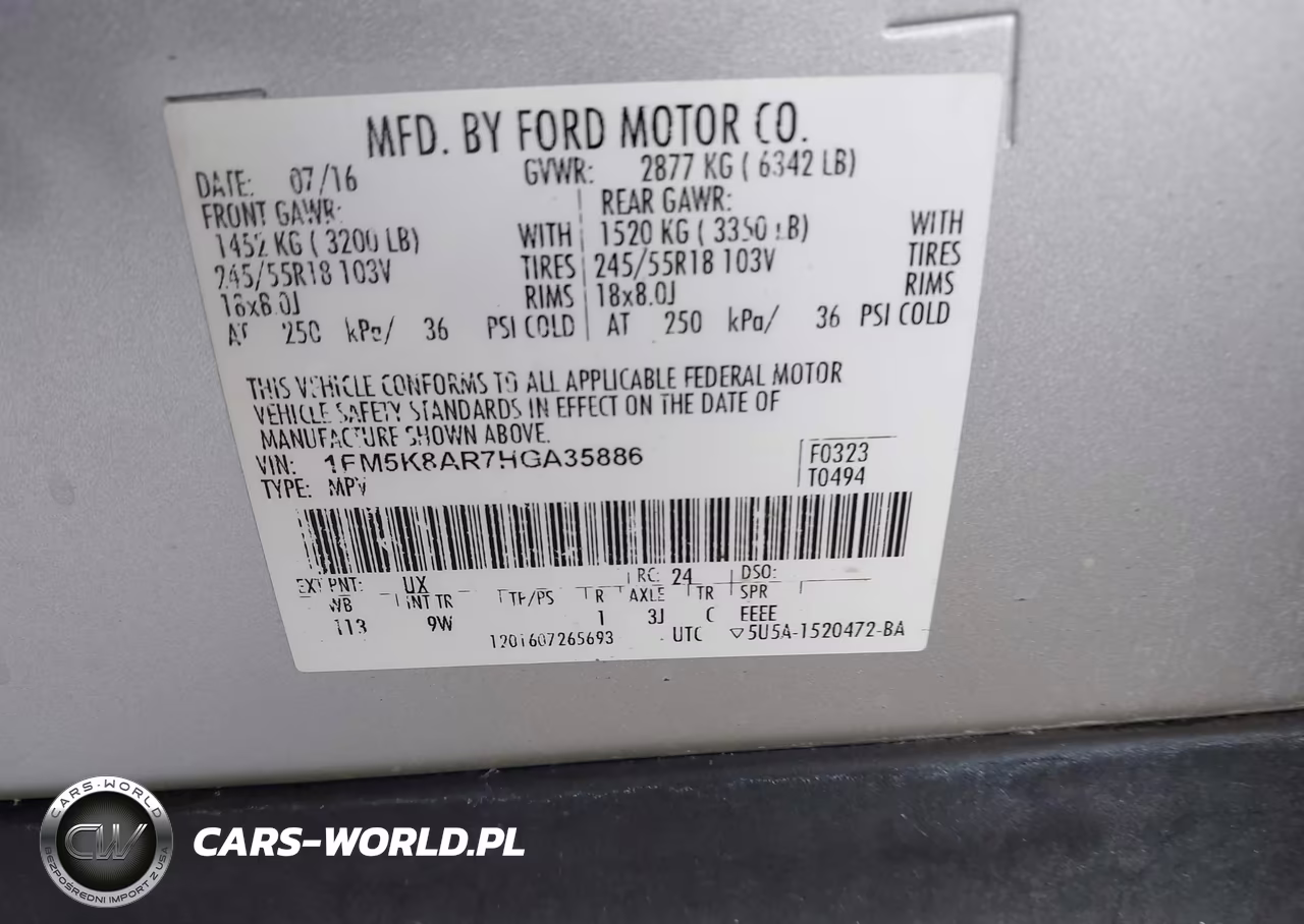 2017 Ford Utility Police Interceptor VIN:1FM5K8AR7HGA35886 - 9