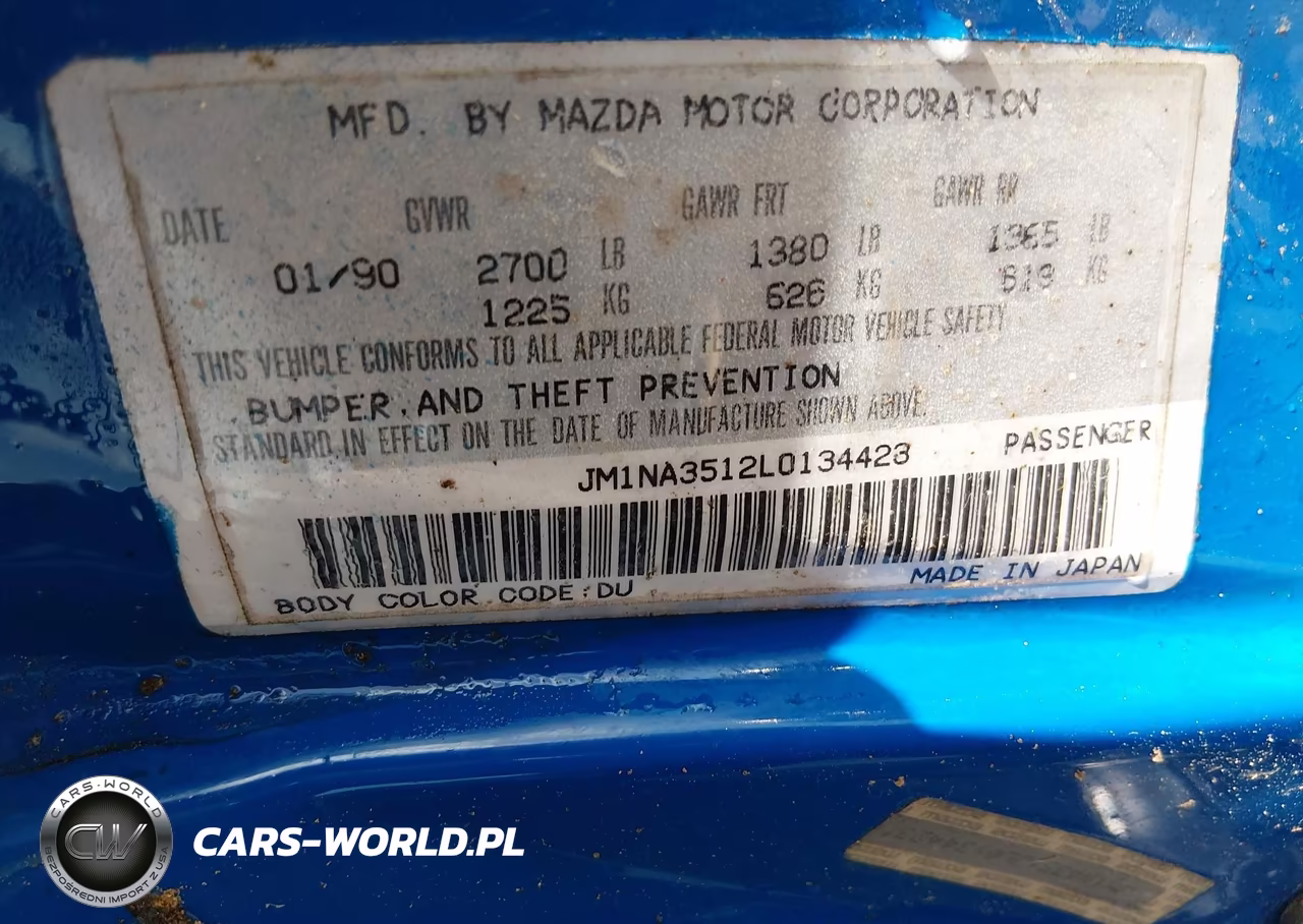 1990 Mazda Mx-5 Miata VIN:JM1NA3512L0134423 - 9