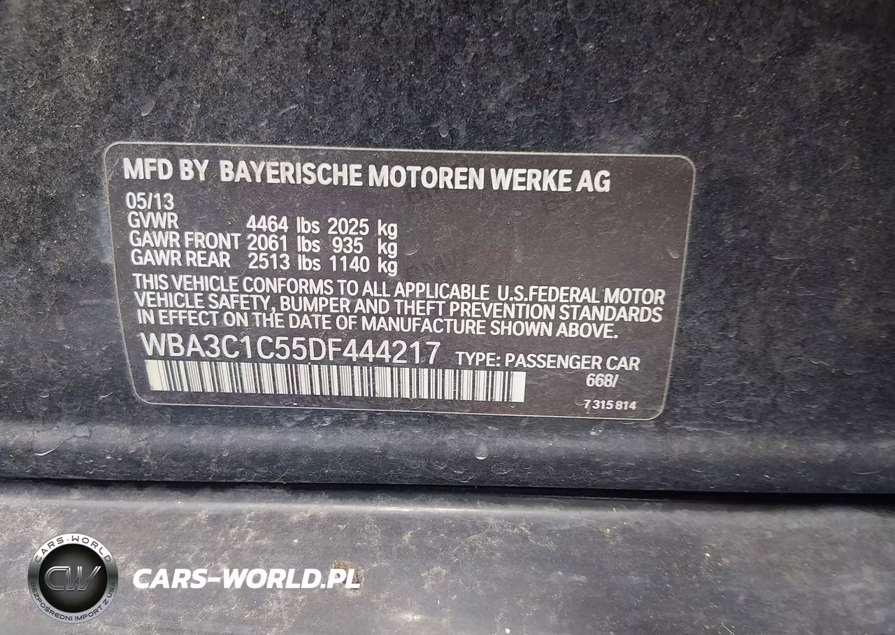2013 BMW 328I VIN:WBA3C1C55DF444217 - 9