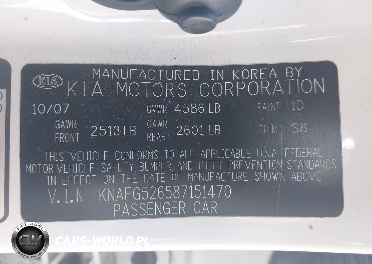 2008 Kia Rondo Lx V6 VIN:KNAFG526587151470 - 9