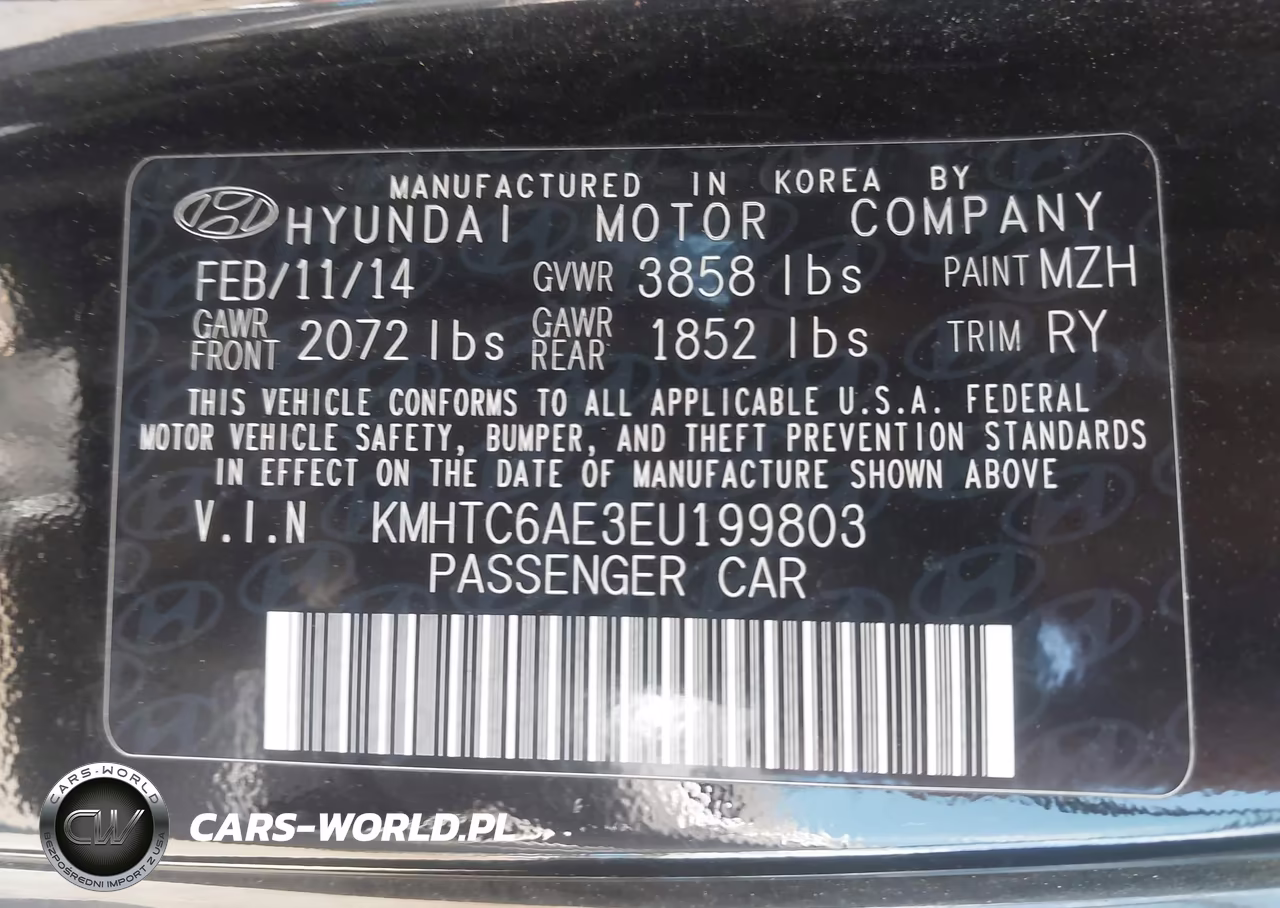2014 Hyundai Veloster Turbo W-Black VIN:KMHTC6AE3EU199803 - 9