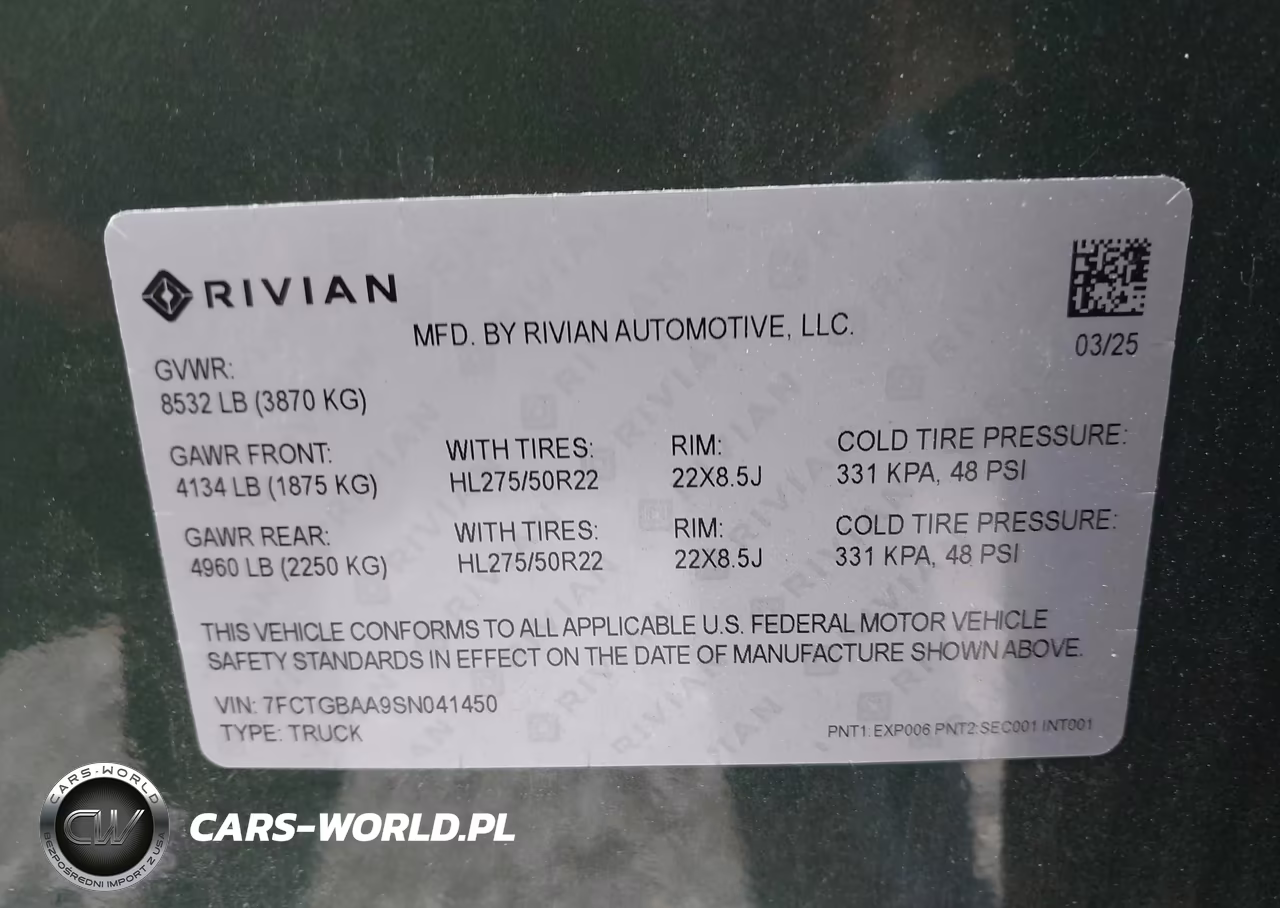 2025 Rivian R1T Adventure Dual Motor Large Pack-Adventure Dual Motor Max Pack VIN:7FCTGBAA9SN041450 - 9