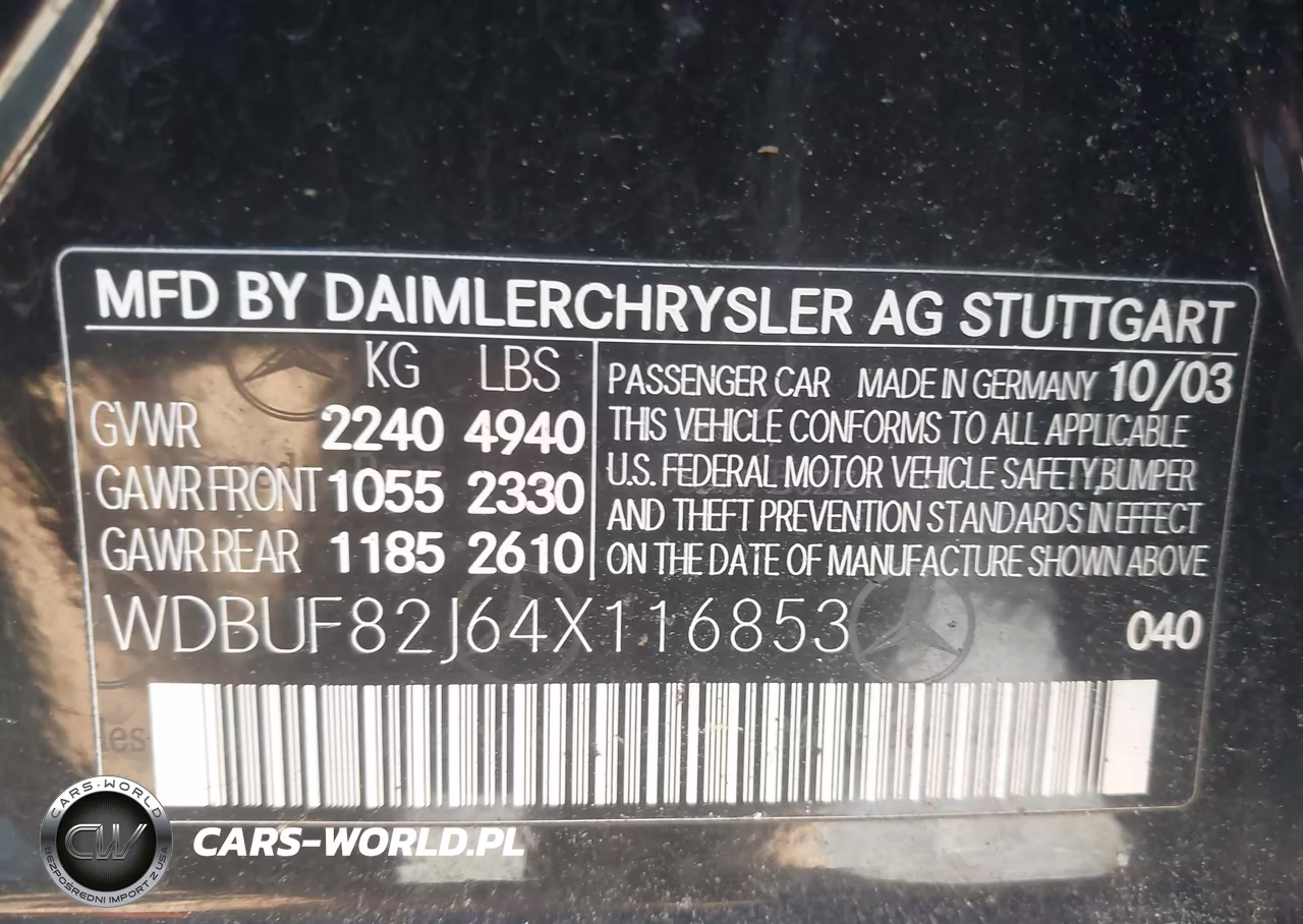 2004 Mercedes-Benz E 320 4Matic VIN:WDBUF82J64X116853 - 9