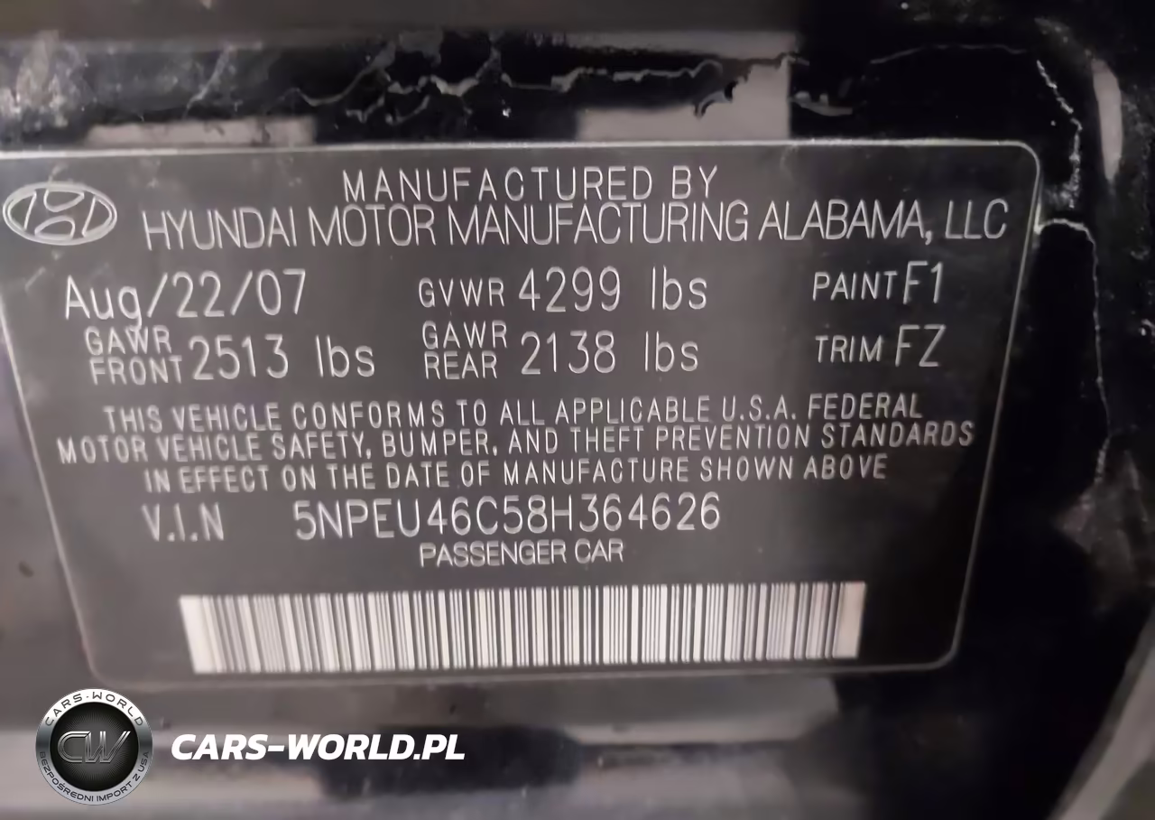 2008 Hyundai Sonata Limited-Se VIN:5NPEU46C58H364626 - 9