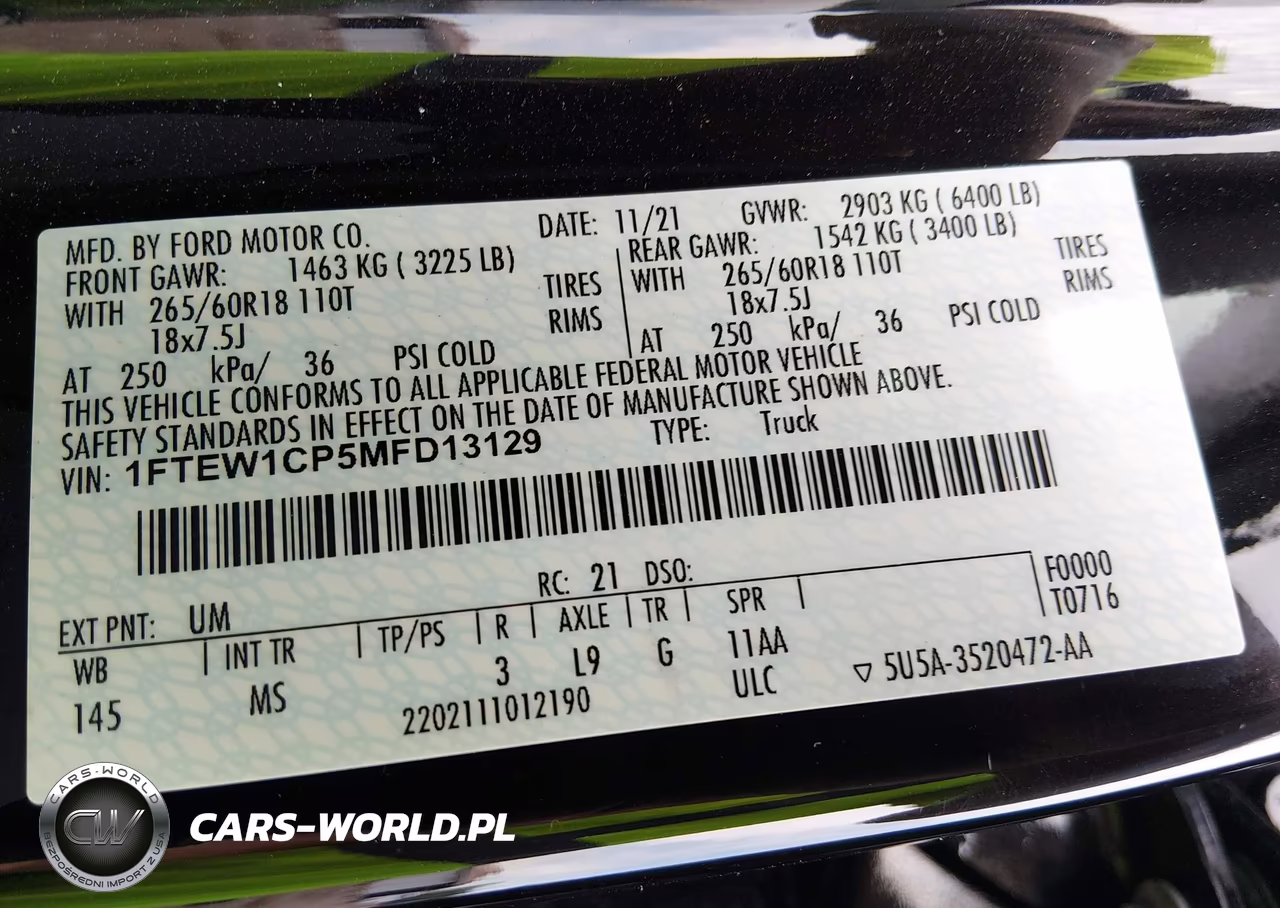 2021 Ford F-150 Xlt VIN:1FTEW1CP5MFD13129 - 9