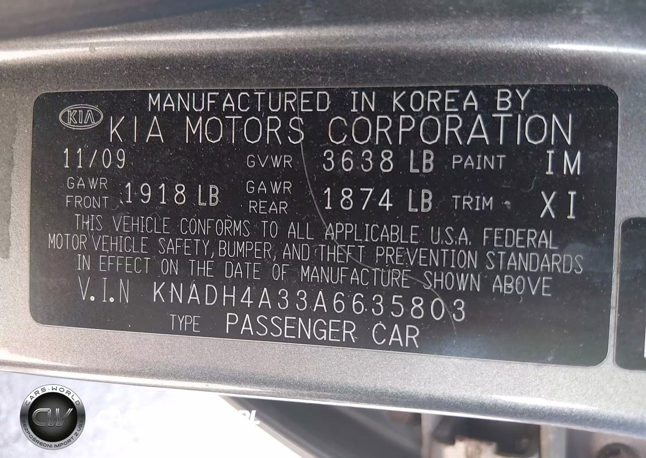 2010 Kia Rio Lx VIN:KNADH4A33A6635803 - 9