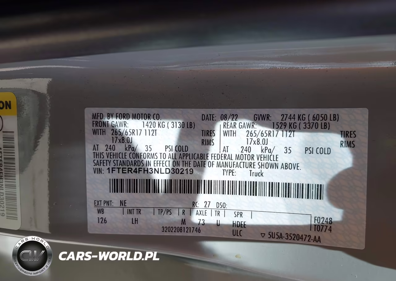 2022 Ford Ranger Xlt VIN:1FTER4FH3NLD30219 - 9