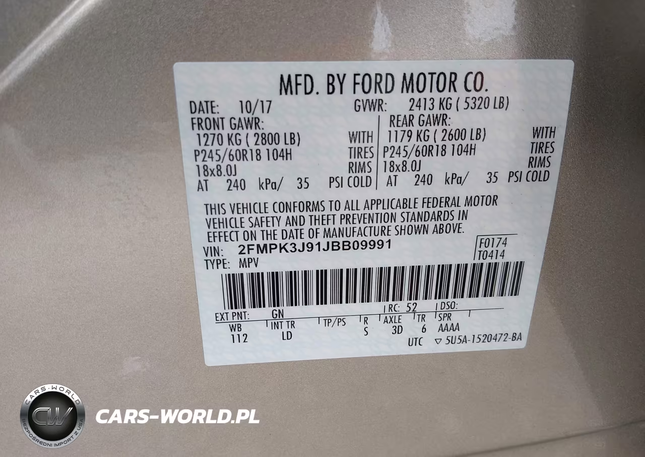 2018 Ford Edge Sel VIN:2FMPK3J91JBB09991 - 9