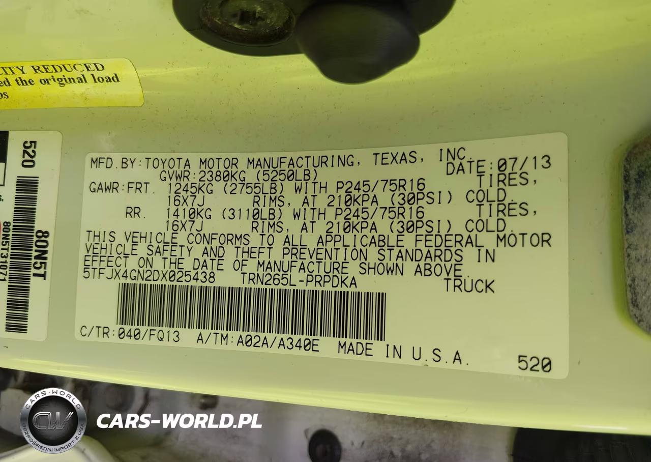 2013 Toyota Tacoma Prerunner VIN:5TFJX4GN2DX025438 - 9