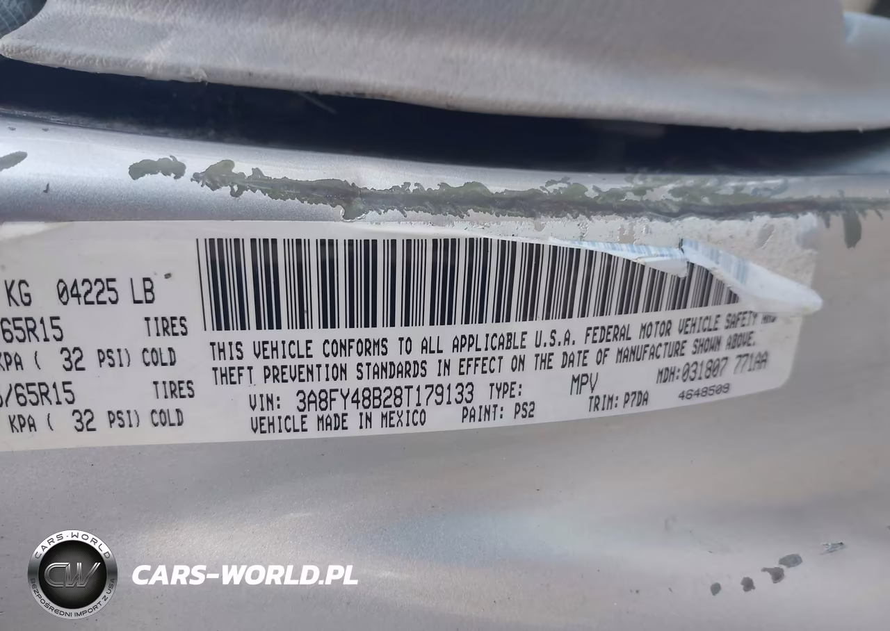 2008 Chrysler Pt Cruiser Lx VIN:3A8FY48B28T179133 - 9