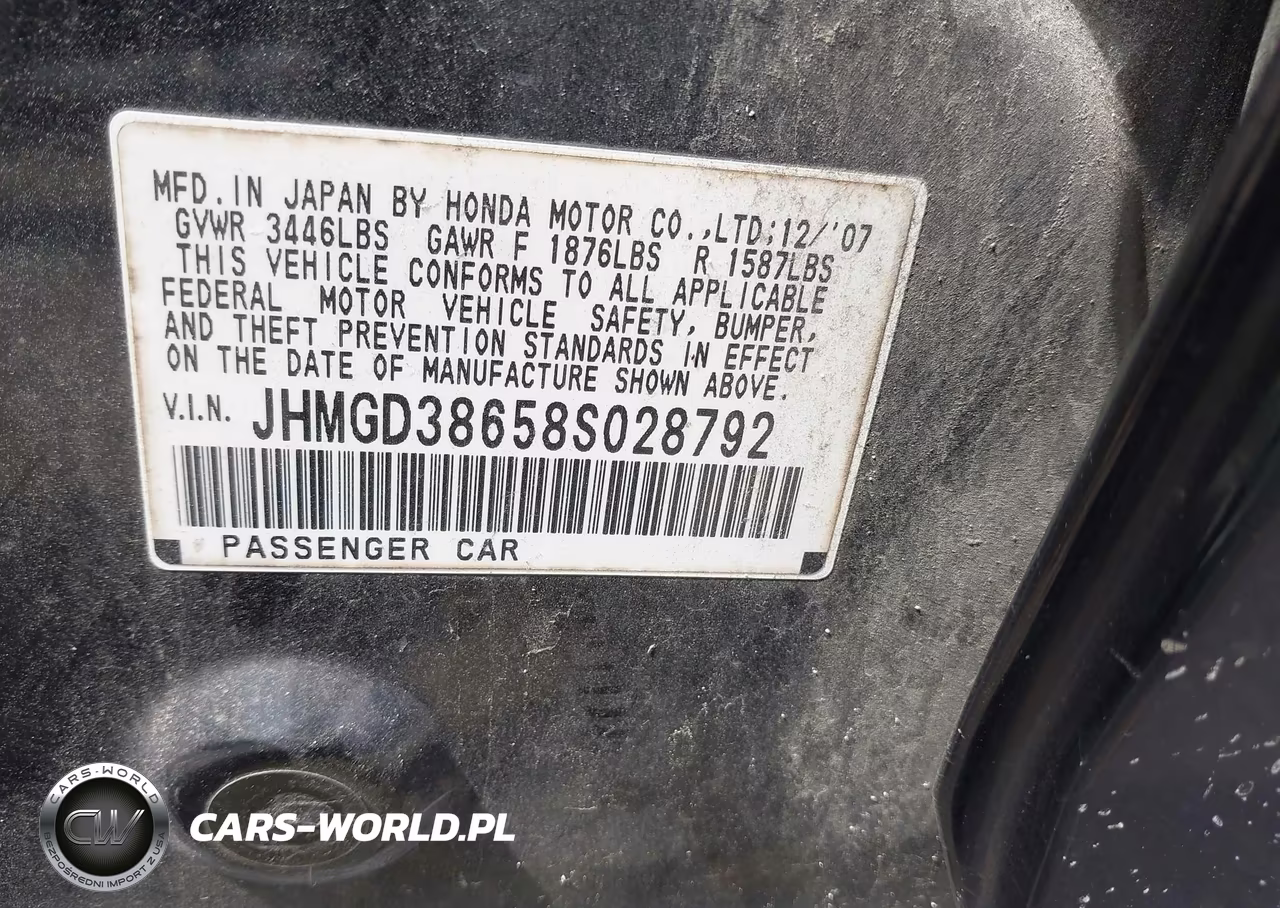 2008 Honda Fit Sport VIN:JHMGD38658S028792 - 9