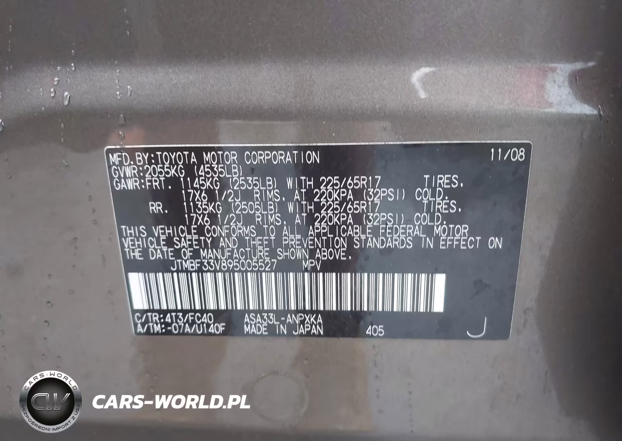 2009 Toyota Rav4 VIN:JTMBF33V895005527 - 9