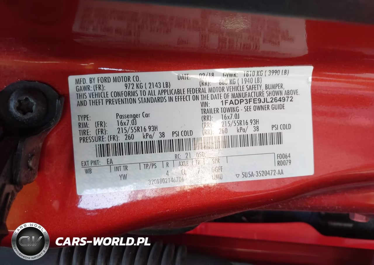 2018 Ford Focus Se VIN:1FADP3FE9JL264972 - 9